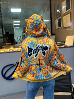 Retro Lazy Style Hoodie for Men Women Fun Multi Angle Full Zip Up Hoodie Oversized Hooded Sweatshirt Medium Yellow