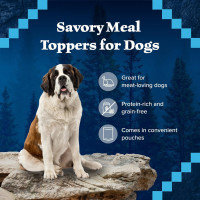 Blue Buffalo Wilderness Trail Toppers Wild Cuts High Protein Natural Wet Dog Food, Chunky Chicken Bites in Hearty Gravy 3-oz pouches (Pack of 24) Chicken 3 Ounce (Pack of 24)