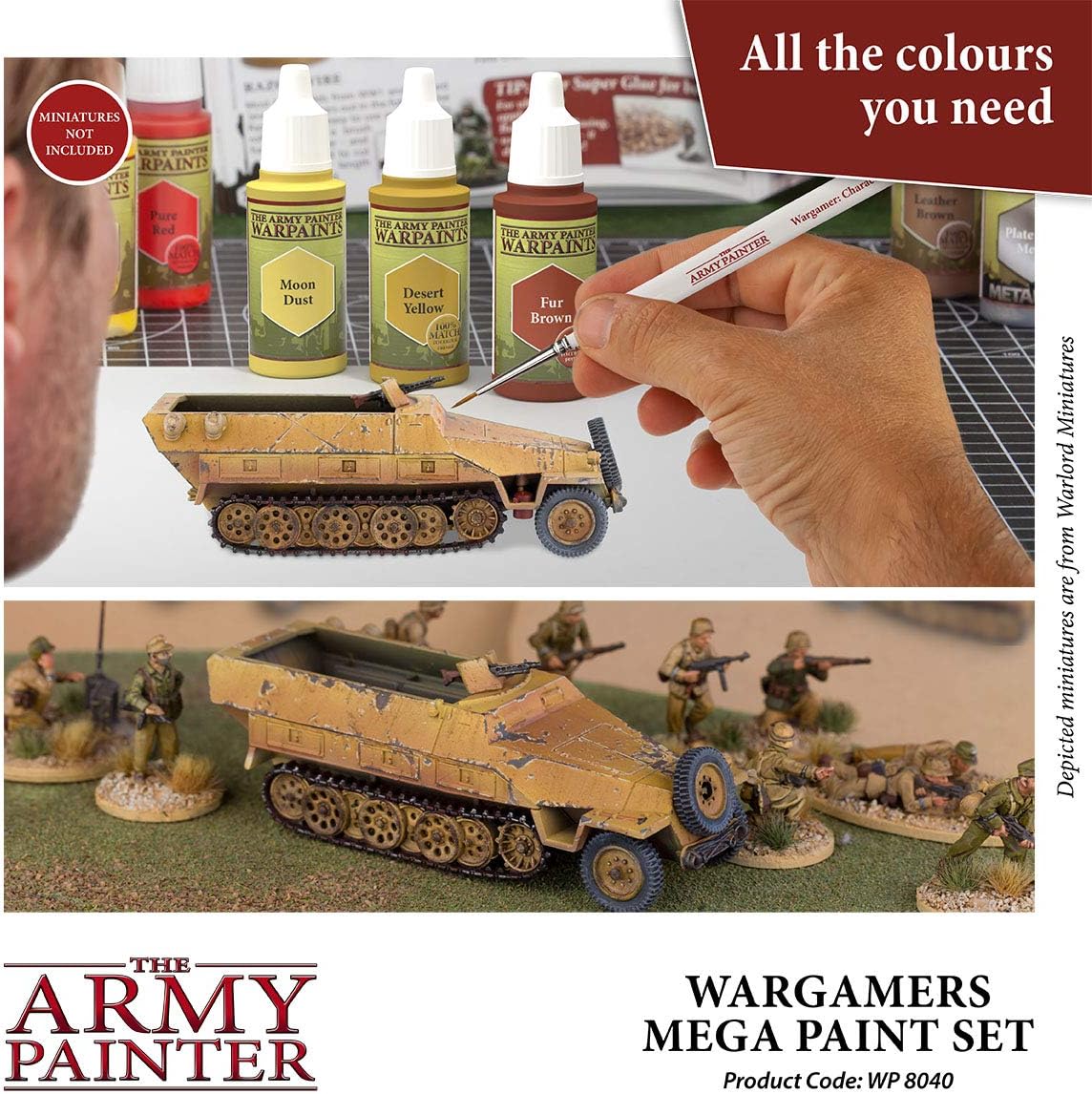 The Army Painter Paint Set - Miniature Painting Kit with 100 Rustproof Mixing Balls & 60 Nontoxic Acrylic Paints for Wargamers Hobby Model Paints for Plastic Models - Mini Figure Painting Kit
