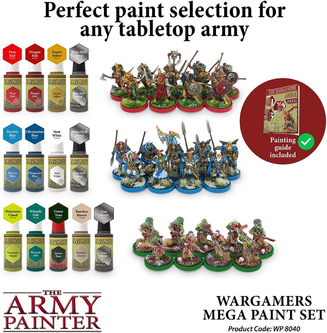The Army Painter Paint Set - Miniature Painting Kit with 100 Rustproof Mixing Balls & 60 Nontoxic Acrylic Paints for Wargamers Hobby Model Paints for Plastic Models - Mini Figure Painting Kit