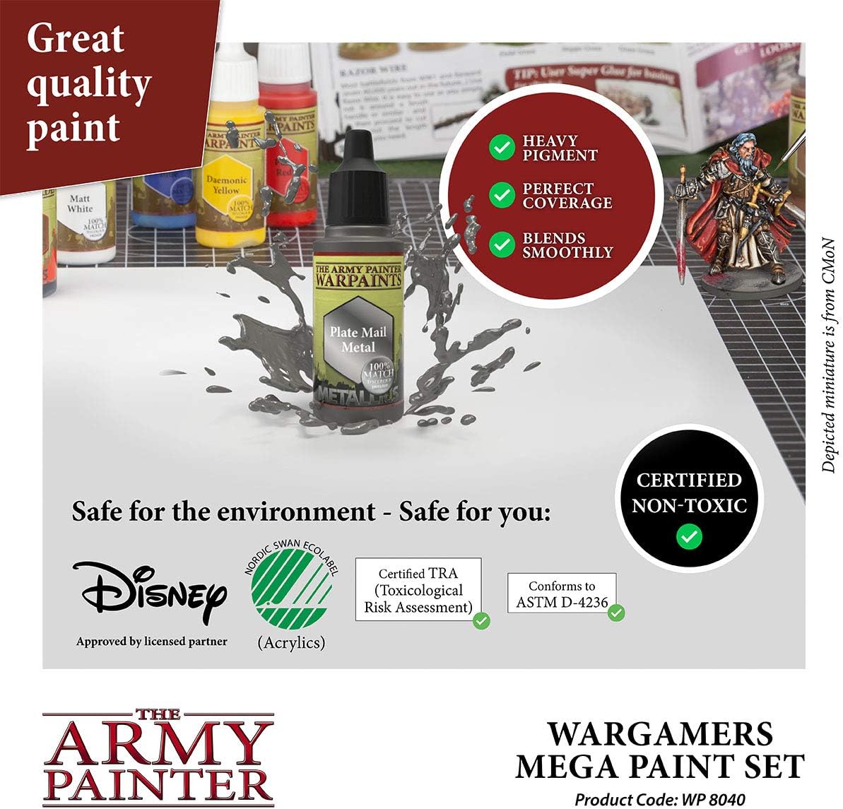 The Army Painter Paint Set - Miniature Painting Kit with 100 Rustproof Mixing Balls & 60 Nontoxic Acrylic Paints for Wargamers Hobby Model Paints for Plastic Models - Mini Figure Painting Kit