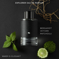 MONTBLANC Explorer Eau de Parfum - Long Lasting Fragrance with notes of Sage, Sandalwood & Patchouli - Woody & Aromatic 2.0 Fl Oz
