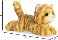 Aurora® Adorable Mini Flopsie™ Ginger Cat™ Stuffed Animal - Playful Ease - Timeless Companions - Orange 8 Inches Small Ginger Cat™