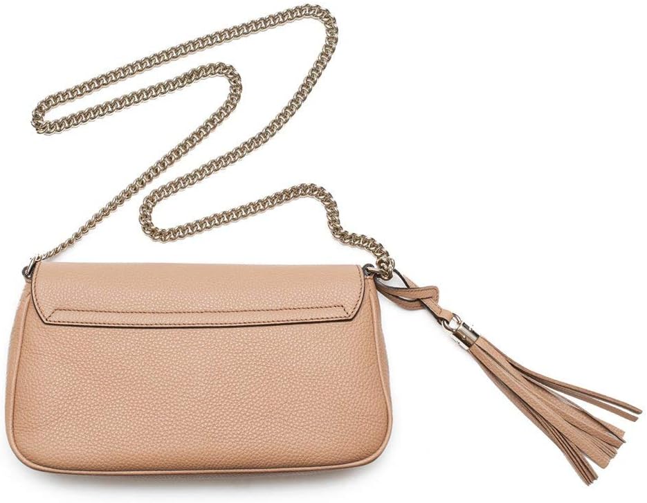 Gucci Soho Camelia Rose Beige Light Tan Leather shoulder bag New