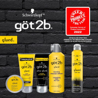 got2b Ultra Glued Invincible Styling Gel Set, 6 Fl Oz (2-Tube) + 1.25 Fl Oz Travel Size, Hair Gel for Men and Women with Extra Strong Hold, Non-Sticky, No-Flake Formula for Vertical Styles