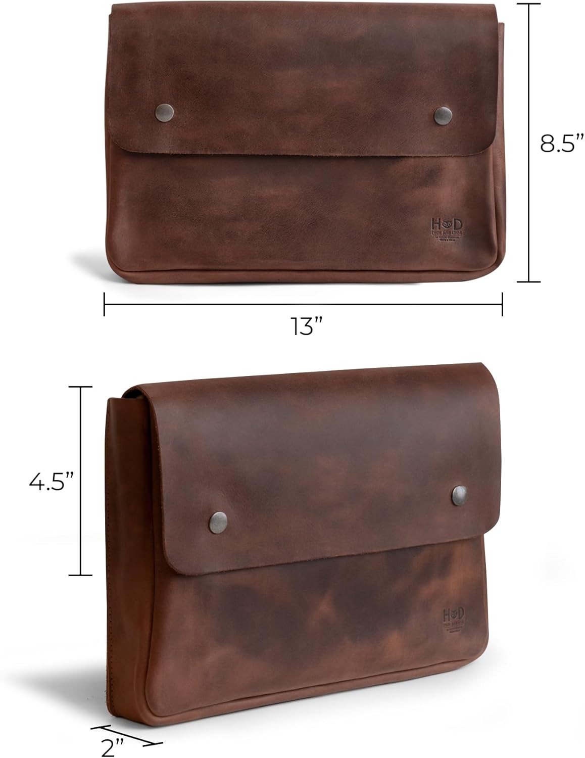 Hide & Drink, Vintage Folder Document Holder, File Case, A5 Binder, Envelope Portfolio, Full Grain Leather, Handmade, Bourbon Brown