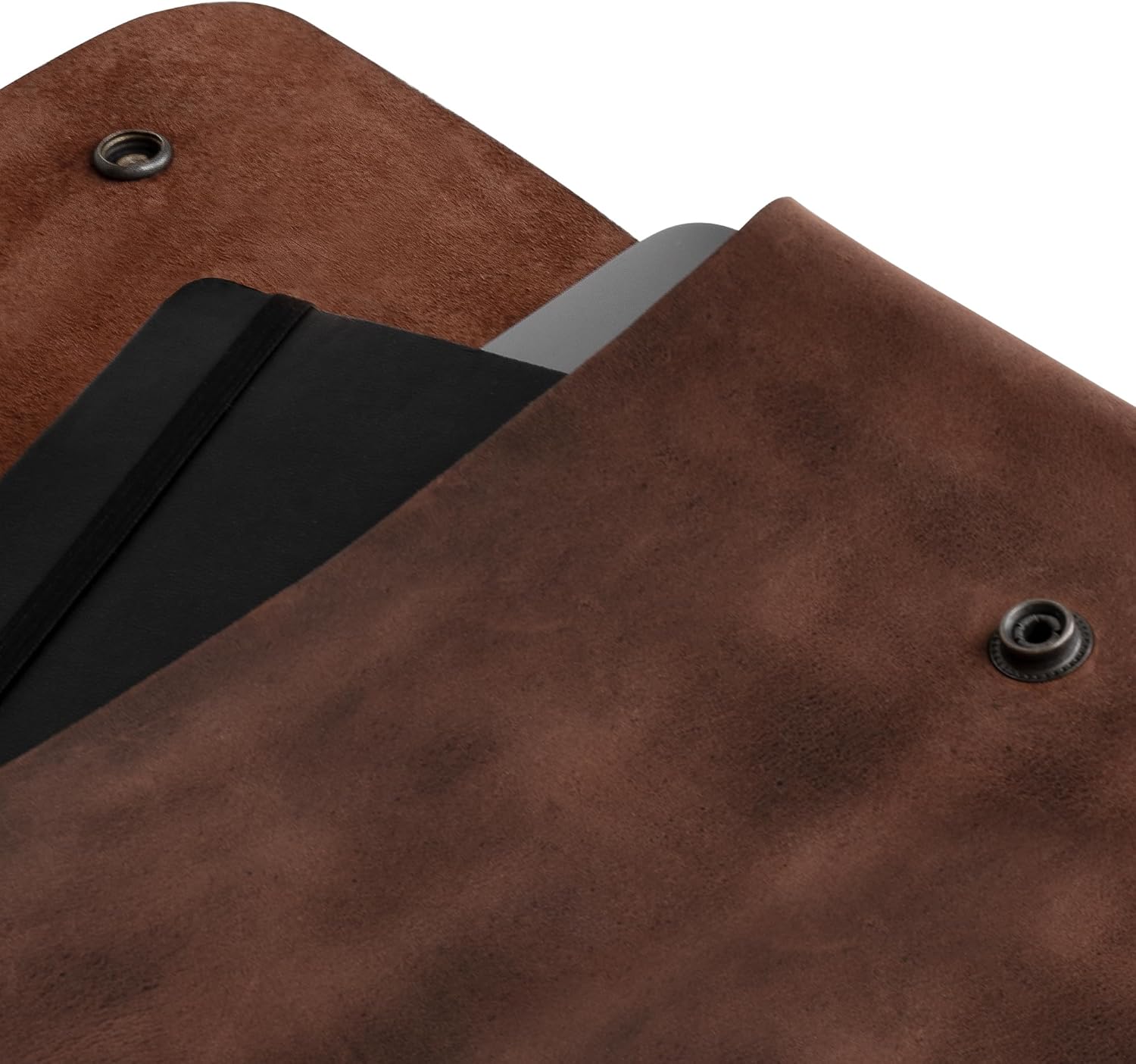 Hide & Drink, Vintage Folder Document Holder, File Case, A5 Binder, Envelope Portfolio, Full Grain Leather, Handmade, Bourbon Brown