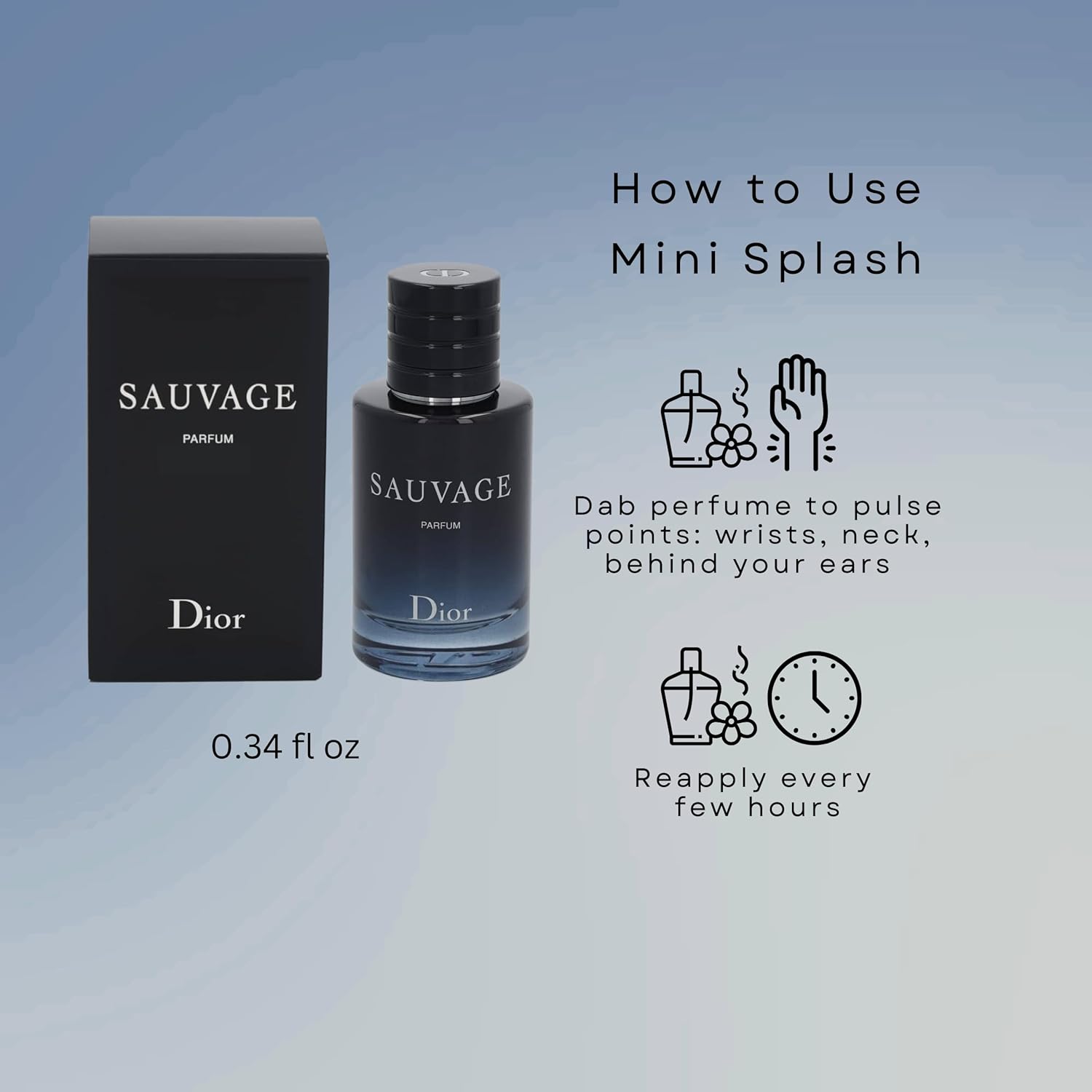 Dior Sauvage Parfum for Men - .34 oz./10ml Mini