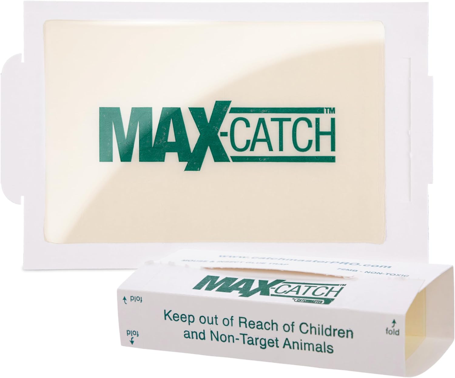 Catchmaster Max-Catch Mouse & Insect Glue Trap 72pk, Mouse Traps Indoor for Home, Sticky Pest Control Adhesive Tray for Catching Bugs, Non Toxic Bulk Pre-Baited Glue Boards Scented 72 Pack