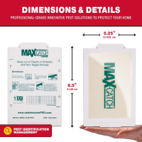 Catchmaster Max-Catch Mouse & Insect Glue Trap 72pk, Mouse Traps Indoor for Home, Sticky Pest Control Adhesive Tray for Catching Bugs, Non Toxic Bulk Pre-Baited Glue Boards Scented 72 Pack