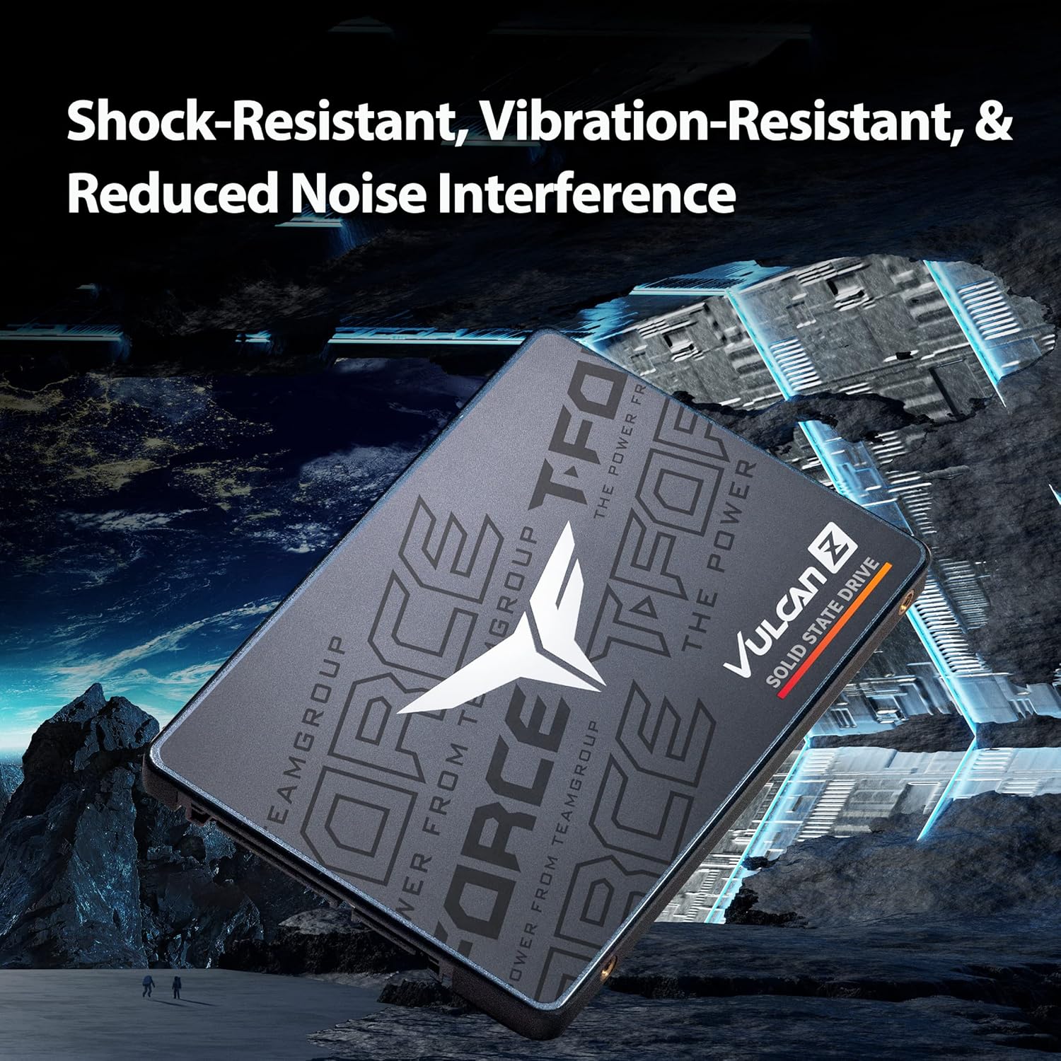 TEAMGROUP T-Force Vulcan Z 512GB SLC Cache 3D NAND TLC 2.5 Inch SATA III Internal Solid State Drive SSD (R/W Speed up to 530/470 MB/s) T253TZ512G0C101 512gb Vulcan Z