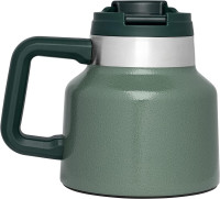 Stanley Tough-To-Tip Admiral's Mug 20 oz | Twist-on Flip Open Lid | Wide Body with Non-Skid Rubber Base | Insulated Stainless Steel Coffee Cup | BPA-Free | Hammertone Green