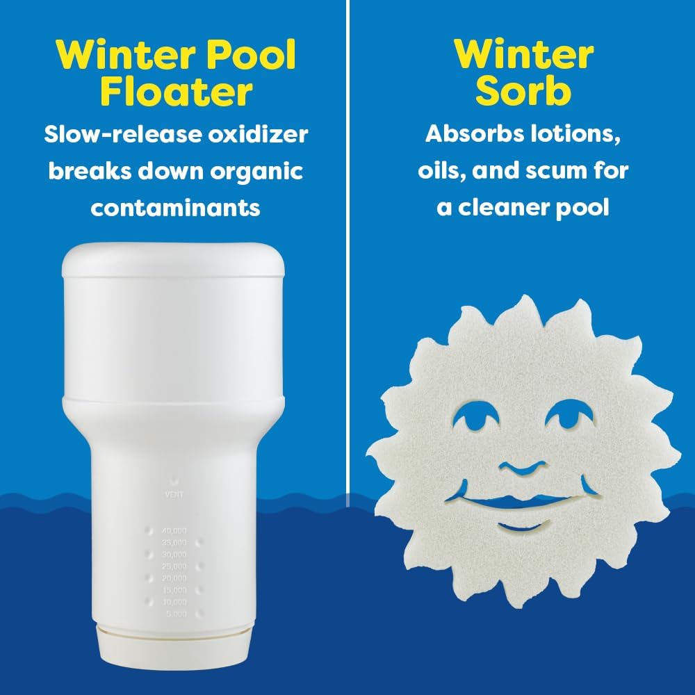 In The Swim Pool Closing Kit - Winterizing Chemicals for Above Ground and In-Ground Pools - Up to 15,000 Gallons Kit Only Deluxe