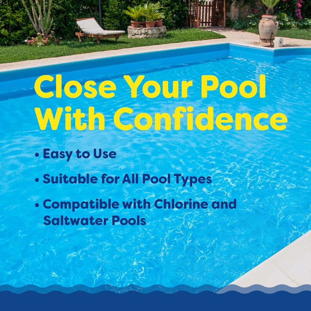 In The Swim Pool Closing Kit - Winterizing Chemicals for Above Ground and In-Ground Pools - Up to 15,000 Gallons Kit Only Deluxe