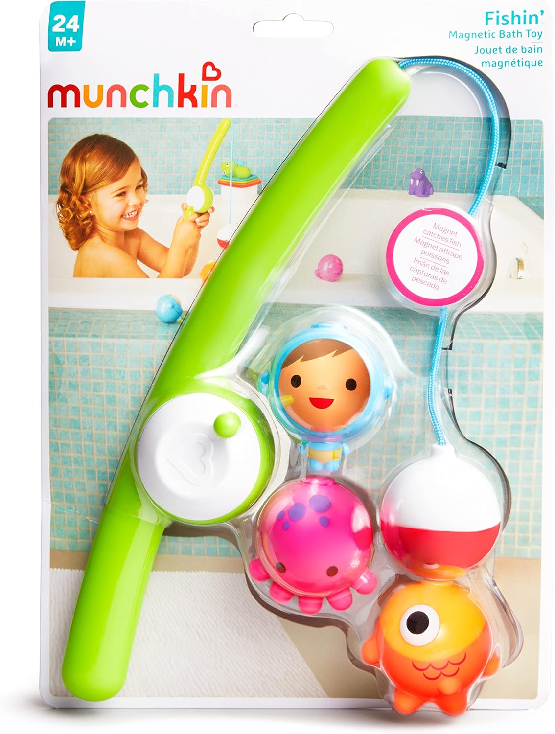Munchkin® Fishin'™ Magnetic Baby and Toddler Bath Toy, 4pc Set Pack of 1