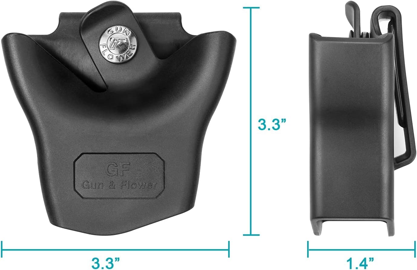 Handcuff Holder for Hinged & Chain Cuffs, Fits ASP Ultra Plus/EXO, Durable OWB Belt Case with One-Hand Draw, Injection Molded Polymer Cuff Pouch for Patrol, Security or Tactical Use Non-ASP Compatible