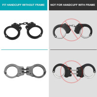 Handcuff Holder for Hinged & Chain Cuffs, Fits ASP Ultra Plus/EXO, Durable OWB Belt Case with One-Hand Draw, Injection Molded Polymer Cuff Pouch for Patrol, Security or Tactical Use Non-ASP Compatible
