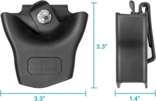 Handcuff Holder for Hinged & Chain Cuffs, Fits ASP Ultra Plus/EXO, Durable OWB Belt Case with One-Hand Draw, Injection Molded Polymer Cuff Pouch for Patrol, Security or Tactical Use Non-ASP Compatible