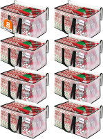 BlissTotes Moving Bags, 93L 8-Pack Storage Bags, Moving Box Heavy Duty Extra Large, Moving Totes with Zipper, Reinforced Handles & Tag Pocket, Boxes for Packaging Moving 8 93L