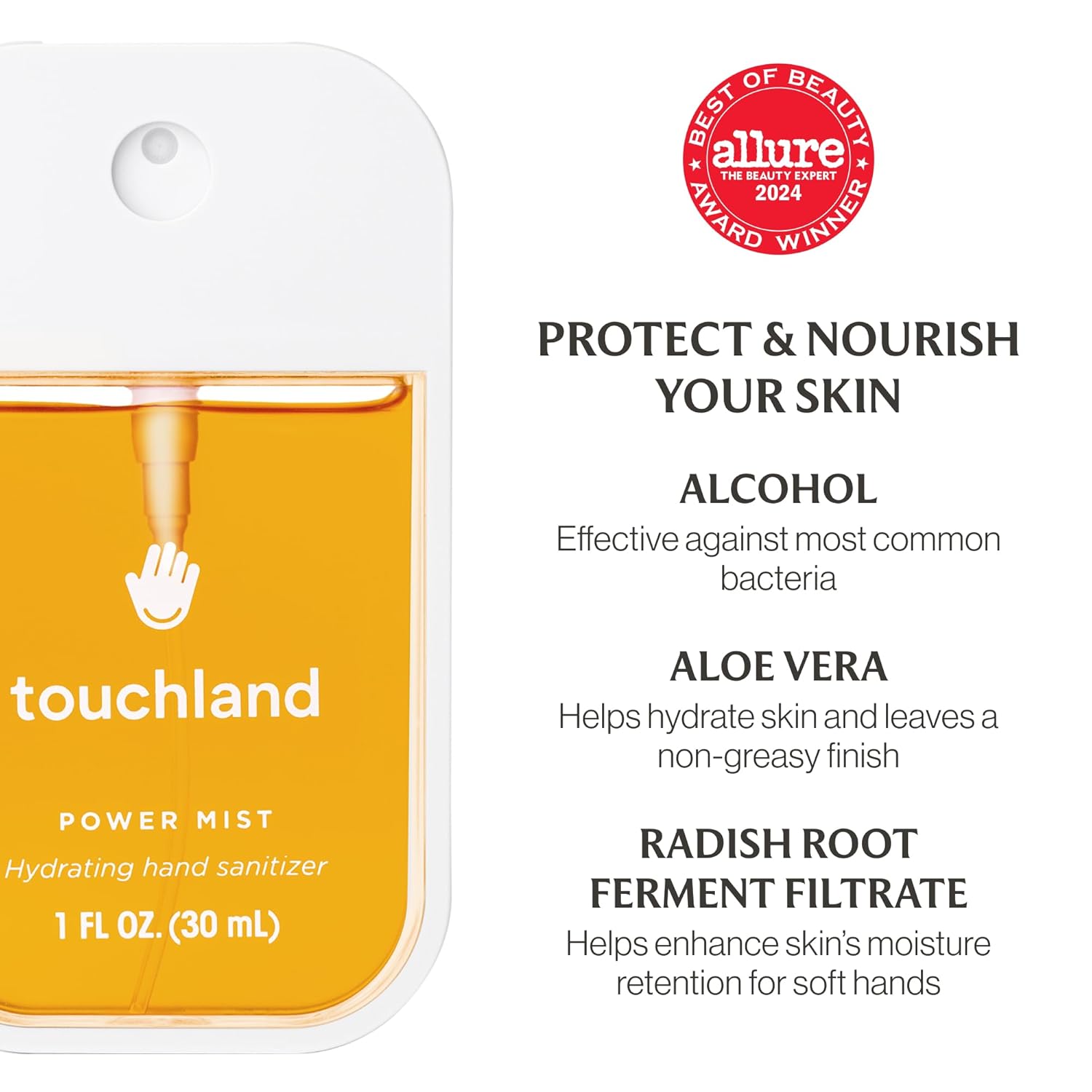 Touchland Power Mist Hydrating Hand Sanitizer Spray, TOP 5 Set (Applelicious, Sandalwood, Lavender, Berry, Citrus), 1 FL. OZ. Travel Size (Set of 5) Top Five Set