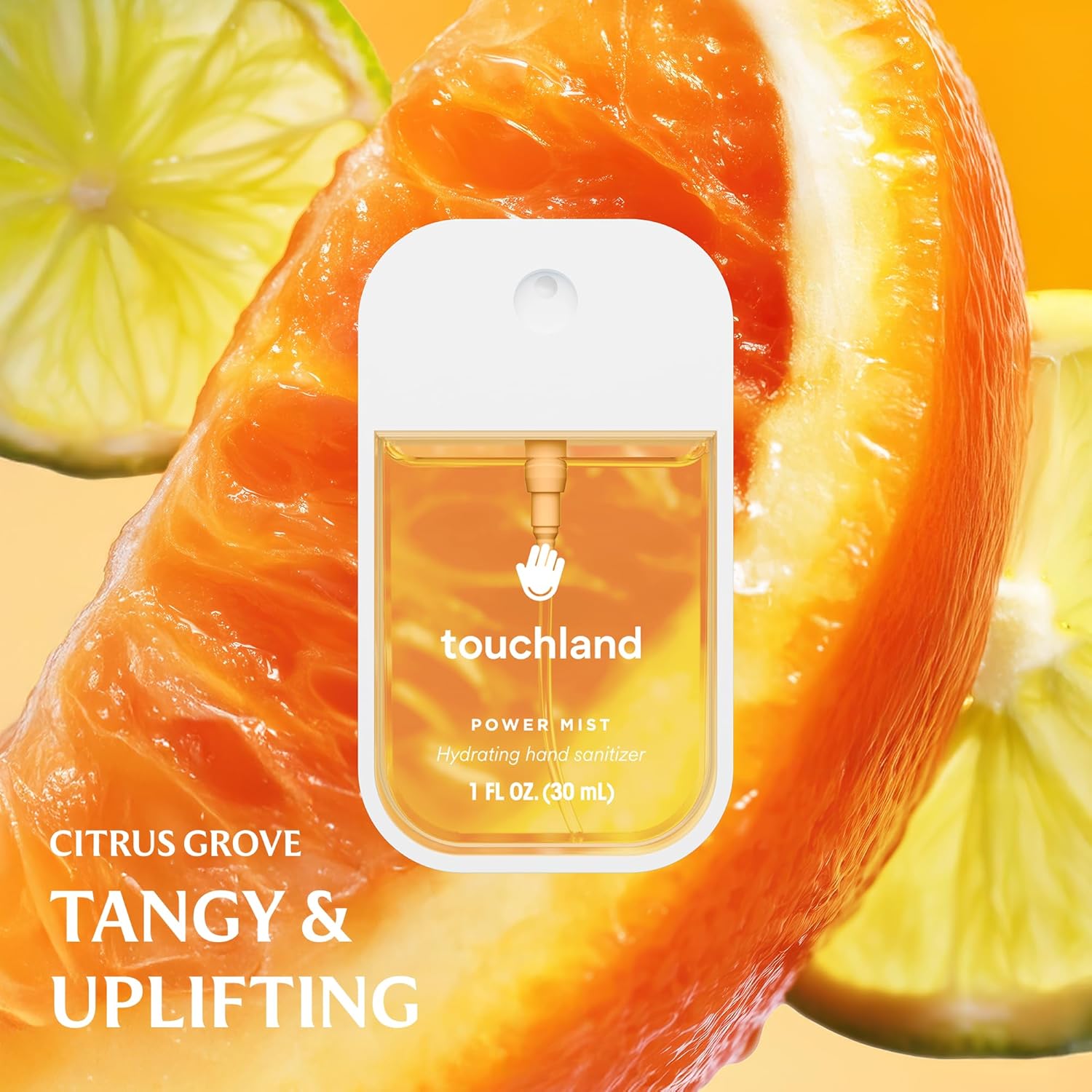 Touchland Hydrating Hand Sanitizer Spray, TOP 5 Set (Applelicious, Sandalwood, Lavender, Berry, Citrus), 1 FL. OZ. Travel Size Power Mist Sprays (Set of 5) Top Five Set