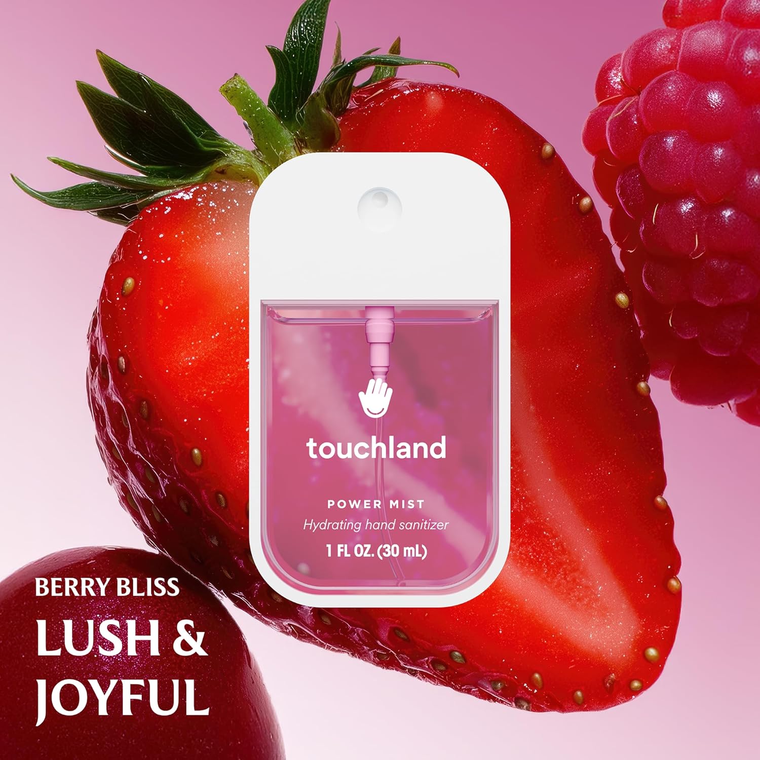 Touchland Power Mist Hydrating Hand Sanitizer Spray, TOP 5 Set (Applelicious, Sandalwood, Lavender, Berry, Citrus), 1 FL. OZ. Travel Size (Set of 5) Top Five Set