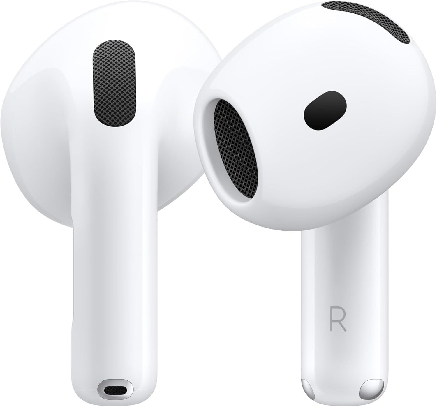 Apple AirPods 4 Wireless Earbuds, Bluetooth Headphones, Personalized Spatial Audio, Sweat and Water Resistant, USB-C Charging Case, H2 Chip, Up to 30 Hours of Battery Life, Effortless Setup for iPhone Without Active Noise Cancellation Without AppleCare+