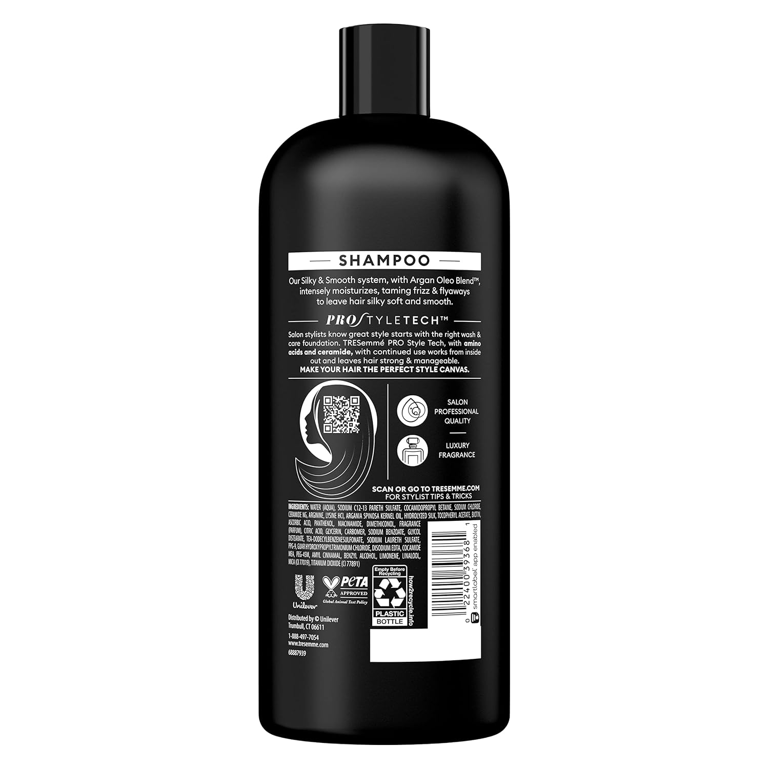 TRESemmé Silky & Smooth Anti-Frizz Shampoo For Frizzy Hair Formulated With Pro Style Technology 28 Fl Oz (Pack of 6)