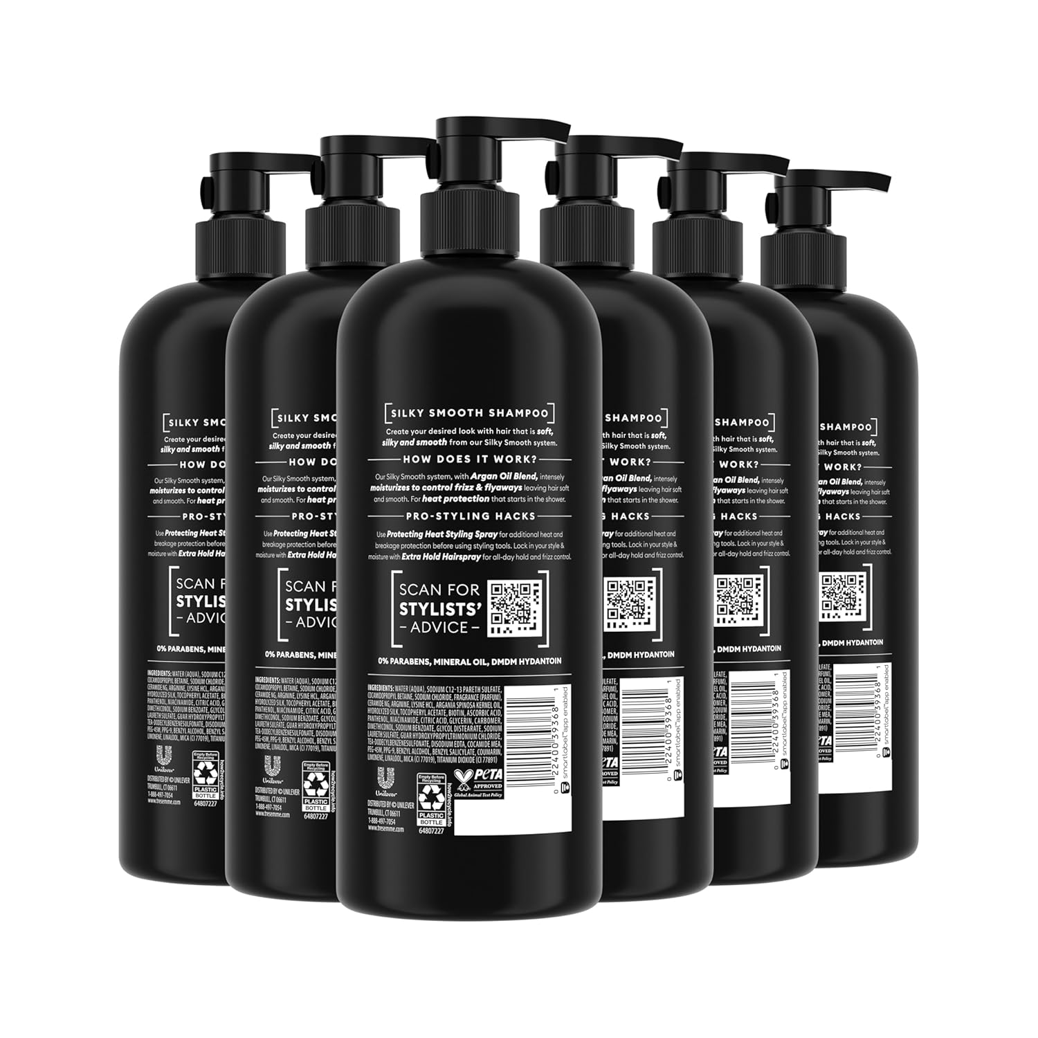 TRESemmé Silky & Smooth Anti-Frizz Shampoo For Frizzy Hair Formulated With Pro Style Technology 28 Fl Oz (Pack of 6)