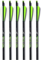 Carbon Express PileDriver Fletched Carbon Crossbolt with 4-Inch Vanes, 6-Pack Crossbolt 20-Inch