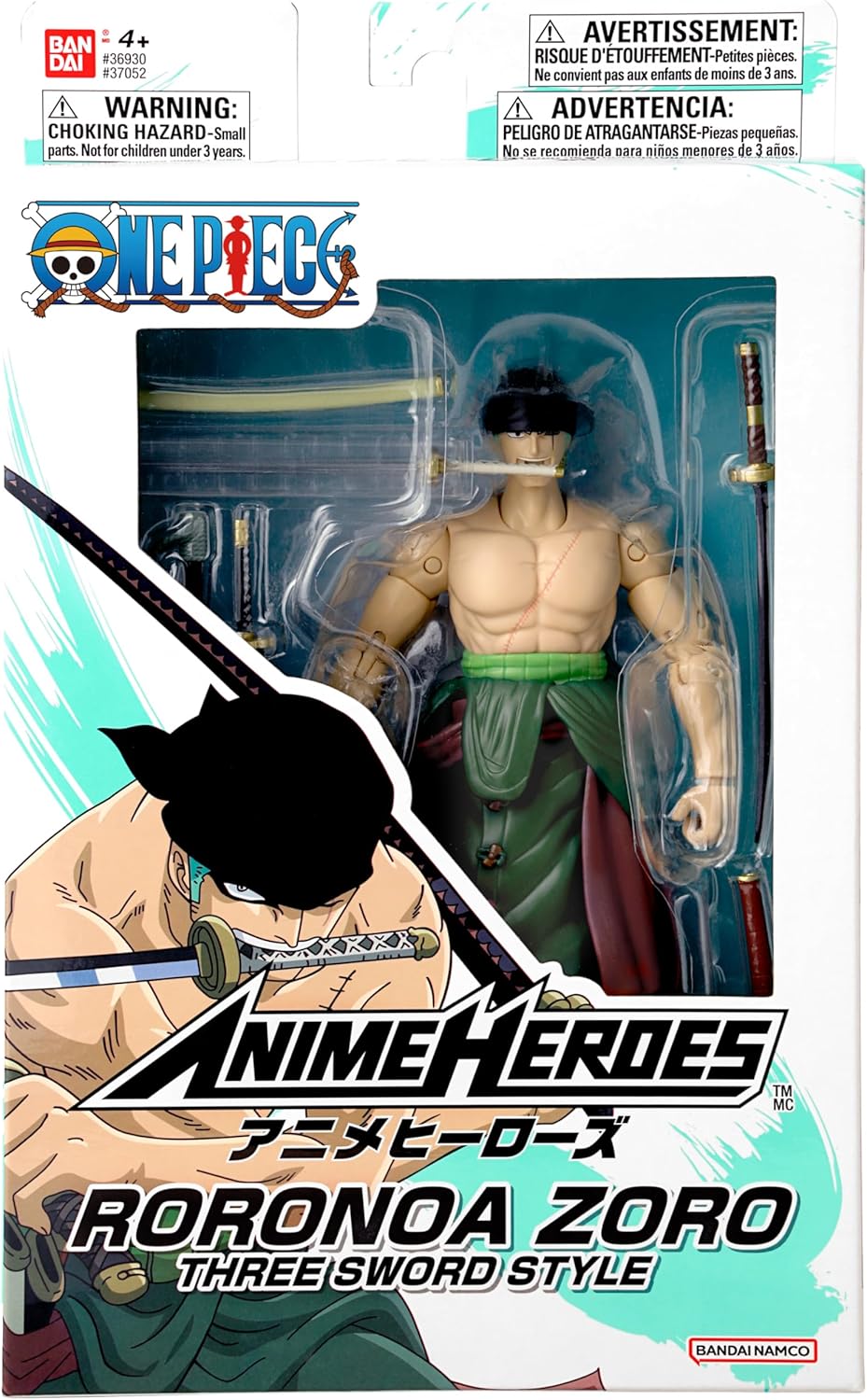 ANIME HEROES - One Piece - Roronoa Zoro Three Sword Style Action Figure One Piece Roronoa Zoro Three Sword Style
