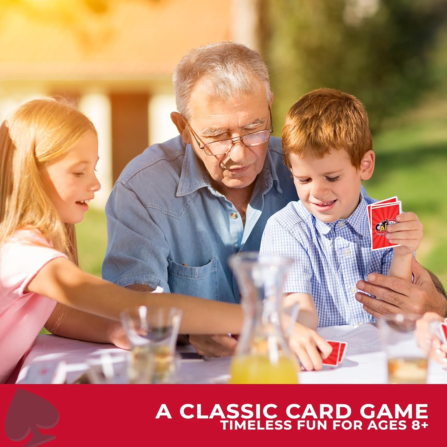 Deluxe Canasta Game Set - Classic Card Game for Adults & Seniors - Large Print Cards, Rotating Tray & Scorepad - Gift for Families & Grandma Deluxe Game Set Edition