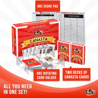 Deluxe Canasta Game Set – Classic Card Game for Adults, Families, and Grandma Gifts – Ideal Nostalgic Fun for 2 or More Players Deluxe Game Set Edition