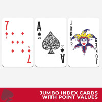 Deluxe Canasta Game Set for Adults & Seniors, Jumbo Index Large Print Cards, Rotating Tray, Scorepad, Classic Playing Card Game, Gift for Families & Grandma Deluxe Game Set Edition