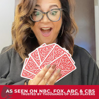 Deluxe Canasta Game Set for Adults & Seniors, Jumbo Index Large Print Cards, Rotating Tray, Scorepad, Classic Playing Card Game, Gift for Families & Grandma Deluxe Game Set Edition