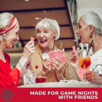 Deluxe Canasta Game Set for Adults & Seniors, Jumbo Index Large Print Cards, Rotating Tray, Scorepad, Classic Playing Card Game, Gift for Families & Grandma Deluxe Game Set Edition