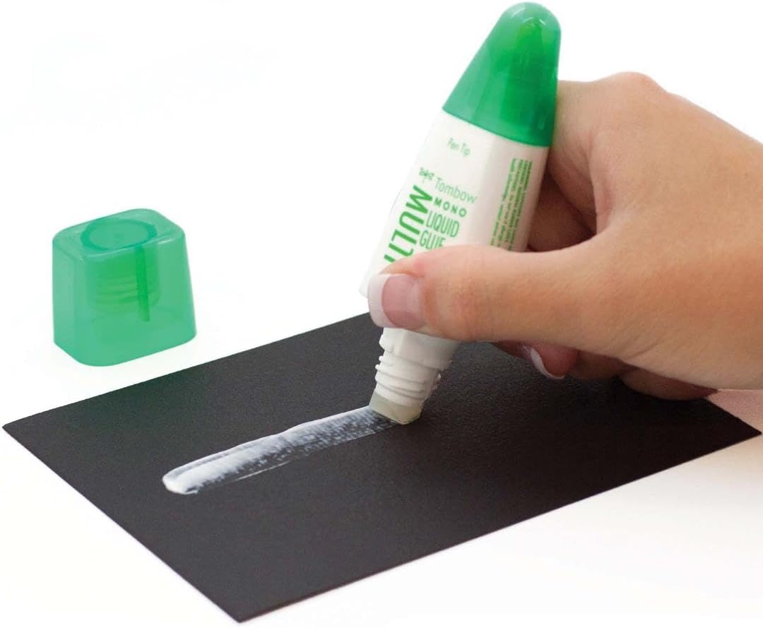 Tombow 62191 MONO Multi Liquid Glue, 0.88 Ounce, 1-Pack. Multi-Purpose Glue with Dual Tip Dispenser for Precise to Full Coverage Application