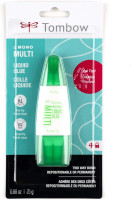Tombow 62191 MONO Multi Liquid Glue, 0.88 Ounce, 1-Pack. Multi-Purpose Glue with Dual Tip Dispenser for Precise to Full Coverage Application