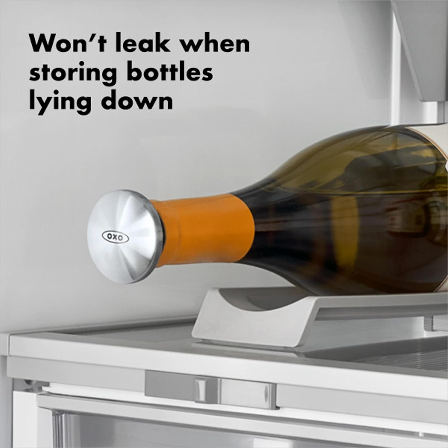OXO SteeL Leakproof Expanding Wine Stopper (2 Pack) Expanding Wine Stoppers