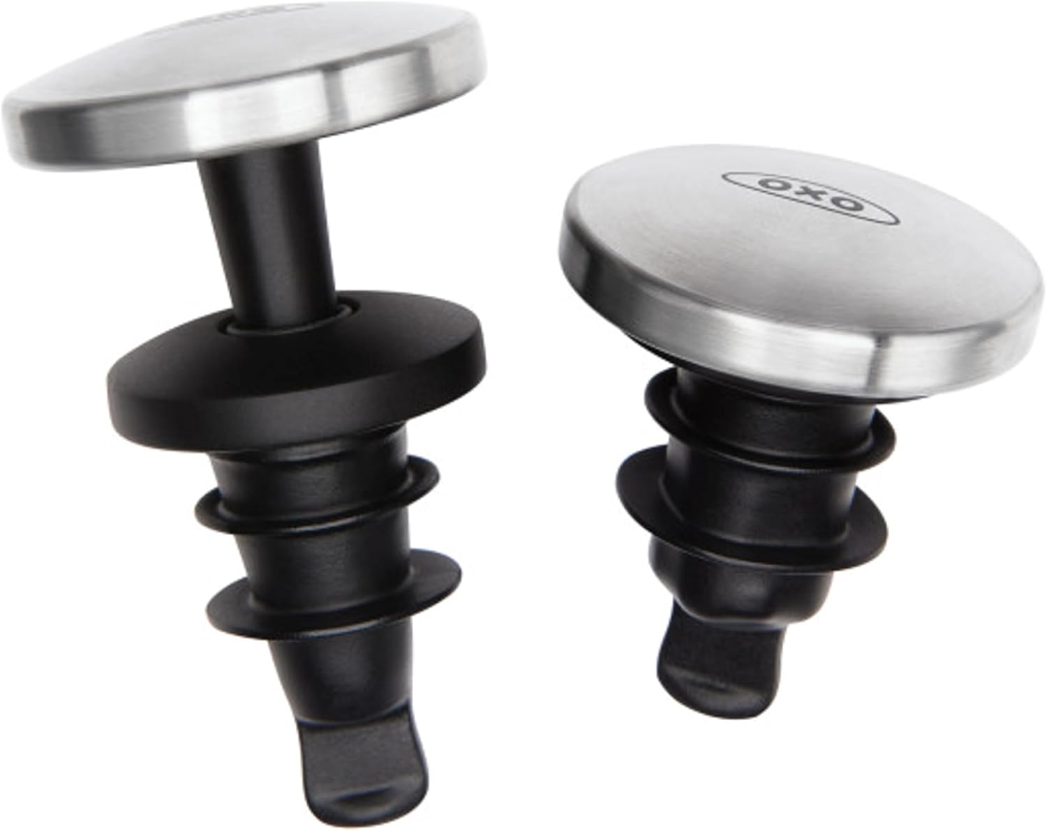 OXO SteeL Leakproof Expanding Wine Stopper (2 Pack) Expanding Wine Stoppers