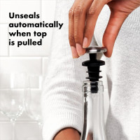 OXO SteeL Leakproof Expanding Wine Stopper (2 Pack) Expanding Wine Stoppers