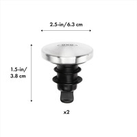 OXO SteeL Leakproof Expanding Wine Stopper (2 Pack) Expanding Wine Stoppers
