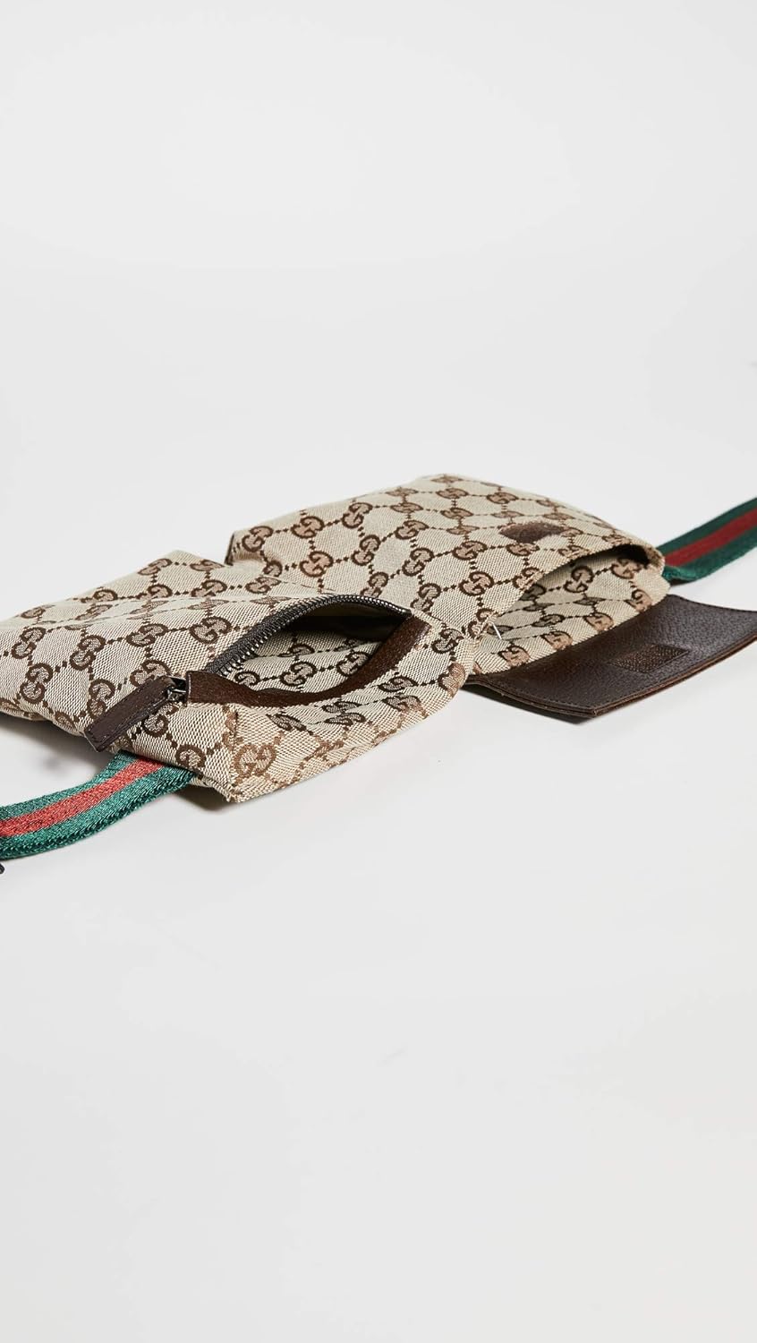 Gucci Women's Pre-Loved Vintage Web Belt Bag, Gg Canvas