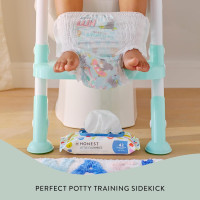The Honest Company Plant-Based Toddler Flushable Wipes | Designed for Potty Training | 99% Water, Hypoallergenic, EWG Verified, Safe to Flush | Fragrance Free, 126 Count Unscented 42 Count (Pack of 3)