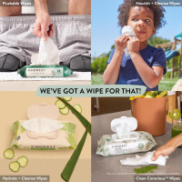 The Honest Company Plant-Based Toddler Flushable Wipes | Designed for Potty Training | 99% Water, Hypoallergenic, EWG Verified, Safe to Flush | Fragrance Free, 126 Count Unscented 42 Count (Pack of 3)