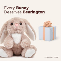 Bearington Lil’ Boomer The Bunny Stuffed Animal, 6 Inch Easter Bunny Plush, Easter Bunnies 6