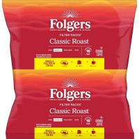 Folgers Classic Roast Medium Roast Ground Coffee, 40-1.05 Ounce Filter Packs Classic Roast 1.05 Ounce (Pack of 40)