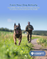 PATPET Dog Training Collar - Rechargeable Dog Training Collar with Remote for Medium Large Dogs 1000Ft Remote Range 3 Training Modes IPX7 Waterproof Black One Receiver Black