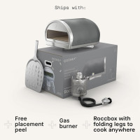 Gozney Roccbox Outdoor Pizza Oven, Grey, Portable, Gas & Wood Fired, Restaurant-Grade