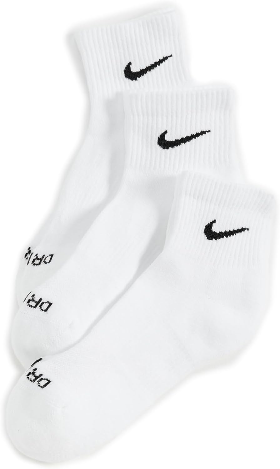 Nike Everyday Plus Cushioned Training Ankle Socks (3 Pairs) (WHITE/BLACK) X-Large